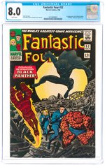 "FANTASTIC FOUR" #52 JULY 1966 CGC 8.0 VF (FIRST BLACK PANTHER).