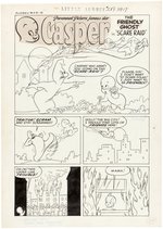 "LITTLE AUDREY" #28 COMPLETE CASPER THE FRIENDLY GHOST STORY ORIGINAL ART BY BILL HUDSON.
