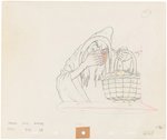 "SNOW WHITE AND THE SEVEN DWARFS" PRODUCTION DRAWING ORIGINAL ART FEATURING THE OLD WITCH.