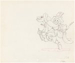 "SILLY SYMPHONIES - MOTHER GOOSE GOES HOLLYWOOD" PRODUCTION DRAWING ORIGINAL ART PAIR (MARX BROS).