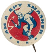 SPY SMASHER CARD, BUTTON & PICTURE.