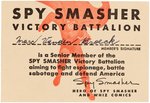 SPY SMASHER CARD, BUTTON & PICTURE.
