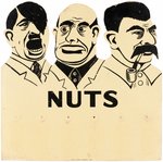 WORLD WAR II "NUTS" STORE DISPLAY WITH HITLER, MUSSOLINI & STALIN.