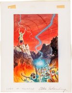 ALEX SCHOMBURG "LORD OF THUNDER" UNPUBLISHED PAPERBACK COVER ORIGINAL ART PAINTING.
