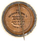 NEW YORK GIANTS 1897 PLAYER BUTTON UNLISTED IN HAKE'S NON-PAPER SPORTS COLLECTIBLES.