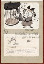 "TWINKLES THE ELEPHANT - TWINKLES & THE BIRDCAGE" ORIGINAL STORYBOARD ART.