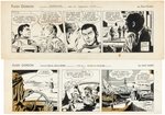 "FLASH GORDON" 1961 & 1964 DAILY STRIP ORIGINAL ART PAIR BY DAN BARRY.