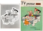 THE FLINTSTONES "TV PREVUE" 1960 TELEVISION PROGRAM COVER ORIGINAL ART.