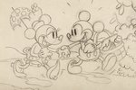 MICKEY & MINNIE MOUSE "MICKEY'S RIVAL" PUBLICITY ORIGINAL ART BY TOM WOOD.