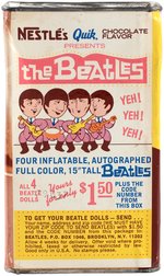 NESTLE'S "QUIK" CANISTER WITH OFFER FOR "INFLATABLE BEATLES."