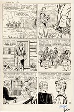 "KID COLT" #95 COMIC BOOK PAGE ORIGINAL ART BY JACK KIRBY.