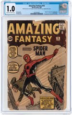 "AMAZING FANTASY" #15 AUGUST 1962 CGC 1.0 FAIR (FIRST SPIDER-MAN).