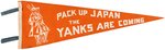 WORLD WAR II ANTI-JAPAN & V-J DAY PENNANT PAIR.
