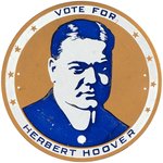 "VOTE FOR HERBERT HOOVER" PORTRAIT LICENSE PLATE ATTACHMENT.