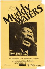 MUDDY WATERS SIGNED 1974 UNIVERSITY OF NEBRASKA CONCERT POSTER.