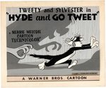 TWEETY & SYLVESTER "HYDE AND GO TWEET" CARTOON LOBBY CARD ORIGINAL ART.