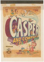"CASPER AND COMPANY COLORING BOOK" COVER ORIGINAL ART LOT.