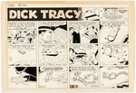 "DICK TRACY" CHRISTMAS 1962 SUNDAY PAGE ORIGINAL ART BY CHESTER GOULD.