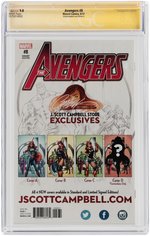 "AVENGERS" #8 CAMPBELL VARIANT "A" COVER AUGUST 2017 CGC 9.8 NM/MINT SIGNATURE SERIES.