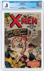 "X-MEN" #6 JULY 1964 CGC 0.5 POOR.