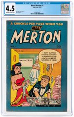 "MEET MERTON" #1 DECEMBER 1953 CGC 4.5 VG+.