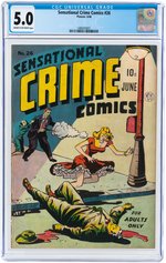 "SENSATIONAL CRIME COMICS" #26 JUNE 1948 CGC 5.0 VG/FINE.