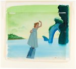 "PETER PAN" LARGE WENDY PRODUCTION ANIMATION CEL WITH HAND-PAINTED BACKGROUND.