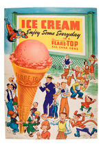 MULTI CHARACTER STORE SIGN FOR "FLARE-TOP" ICE CREAM CONES.