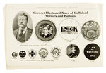 EARLY BUTTON AND ADVERTISING SPECIALTY MAKER'S CATALOGUES AND RELATED FROM THE HAKE COLLECTION.