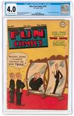 "MORE FUN COMICS" #107 JANUARY/FEBRUARY 1946 CGC 4.0 VG (JEROME WENKER PEDIGREE).