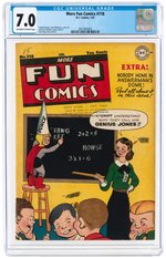 "MORE FUN COMICS" #118 JANUARY 1947 CGC 7.0 FINE/VF (JEROME WENKER PEDIGREE).