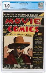 "MOVIE COMICS" #2 MAY 1939 CGC 1.0 FAIR (JEROME WENKER PEDIGREE).