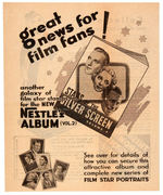 "STARS OF THE SILVER SCREEN" NESTLE'S COMPLETE PICTURE STAMP ALBUMS.