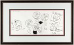 "THE FAMILY CIRCUS" FRAMED VALENTINE'S DAY 1993 SUNDAY PAGE ORIGINAL ART.