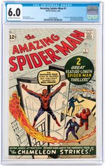 "AMAZING SPIDER-MAN" #1 MARCH 1963 CGC 6.0 FINE (FIRST J. JONAH JAMESON & THE CHAMELEON).