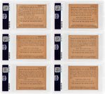 "MICKEY MOUSE WITH THE MOVIE STARS" GUM INC. COMPLETE CARD SET PSA-GRADED.