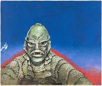 REMCO 9" THE CREATURE FROM THE BLACK LAGOON ACTION FIGURE PACKAGING ORIGINAL ART.