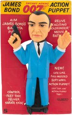 "JAMES BOND SECRET AGENT 007 ACTION PUPPET" ON CARD.