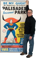 HUGE SUPERMAN "PALISADES AMUSEMENT PARK" POSTER.