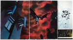 "BATMAN ANIMATED" FRAMED BRUCE TIMM BATMAN CEL & BACKGROUND ORIGINAL ART DISPLAY.