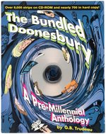 "THE BUNDLED DOONESBURY" GARRY TRUDEAU SIGNED & SKETCHED BOOK/CD-ROM.