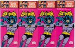 MEGO "WORLD'S GREATEST SUPER-HEROES" SHIPPING BOX WITH RARE DISPLAY & BATMAN BOXED MEGO FIGURES.