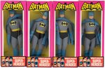 MEGO "WORLD'S GREATEST SUPER-HEROES" SHIPPING BOX WITH RARE DISPLAY & BATMAN BOXED MEGO FIGURES.