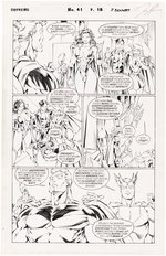 "SUPREME" #41 COMIC BOOK PAGE ORIGINAL ART BY JOE BENNETT.