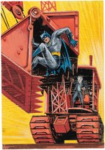 BATMAN TOPPS BLUE BAT #30B "JOSTLED BY THE JOKER" TRADING CARD ORIGINAL ART.