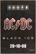 AC/DC "BLACK ICE" BAND-SIGNED POSTER.