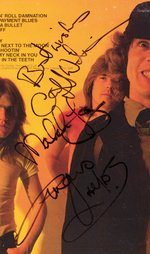 AC/DC RARE FULL BAND SIGNED "POWERAGE" PROMO ALBUM WITH BON SCOTT.