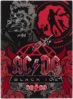 AC/DC BAND-SIGNED "BLACK ICE" TOUR PROGRAM.