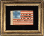 DELIGHTFUL GRANT & COLFAX 1868 CAMPAIGN PARADE FLAG.