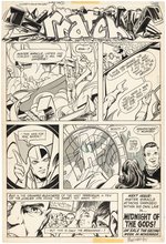 "MISTER MIRACLE" #21 COMIC BOOK PAGE ORIGINAL ART BY MARSHALL ROGERS.